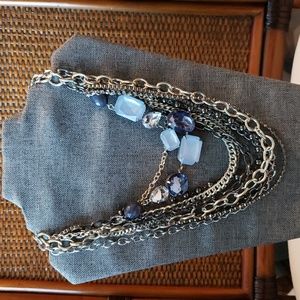 Blue Stones Statement Necklace